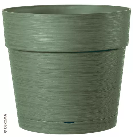 Deroma Vaso Save R 25 Cm In Plastica Fard Bianco - Resistente Al Gelo E UV