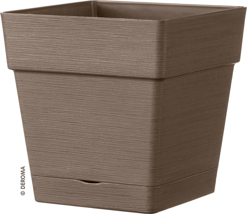 SAVE R Square pot XL - 9EB2VSZenen - Recycled Plastic square pot, Frost and UV resistant, with water reserve and removable cap,compatible with pack 6 rolls