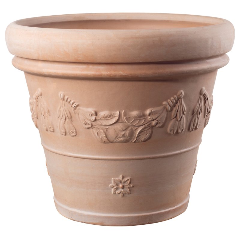 TUSCANY XXL Festooned Pot - 8080GSZ001enen - Tuscany Galestro Clay Festooned Pot, frost resistant, transpiring, Hand finished, with hole
