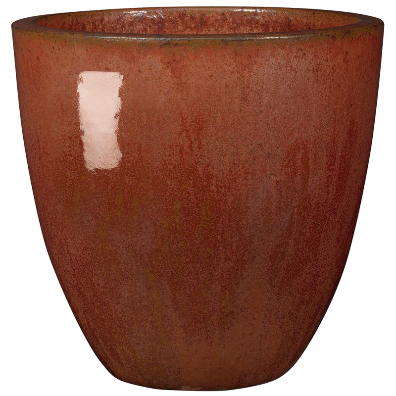 PEP'S Pot - 61102DAenen - set/3 sizes Glazed pot, frost resistant, Hand finished, with hole