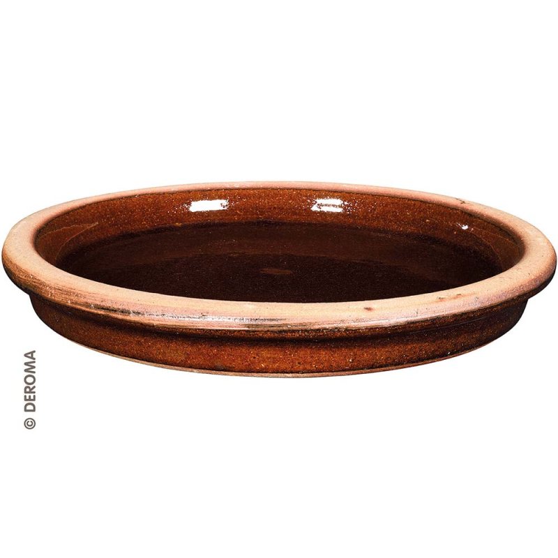 Sottovaso in  terracotta smaltata  filico 11542