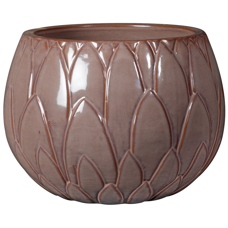 VICTORIA Bowl - 12589enen - set/3 sizes Glazed bowl, frost resistant, Hand finished, with hole