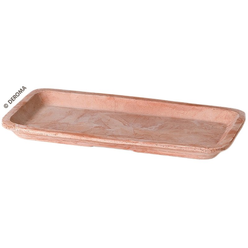 GALESTRO rectangular saucer terracotta