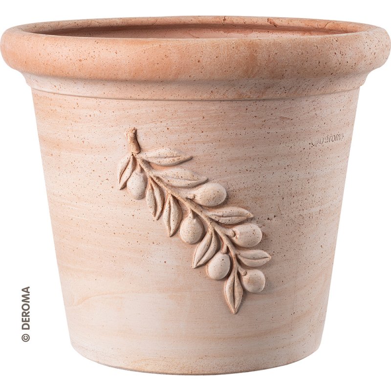 OLIVE cylinder pot terracotta