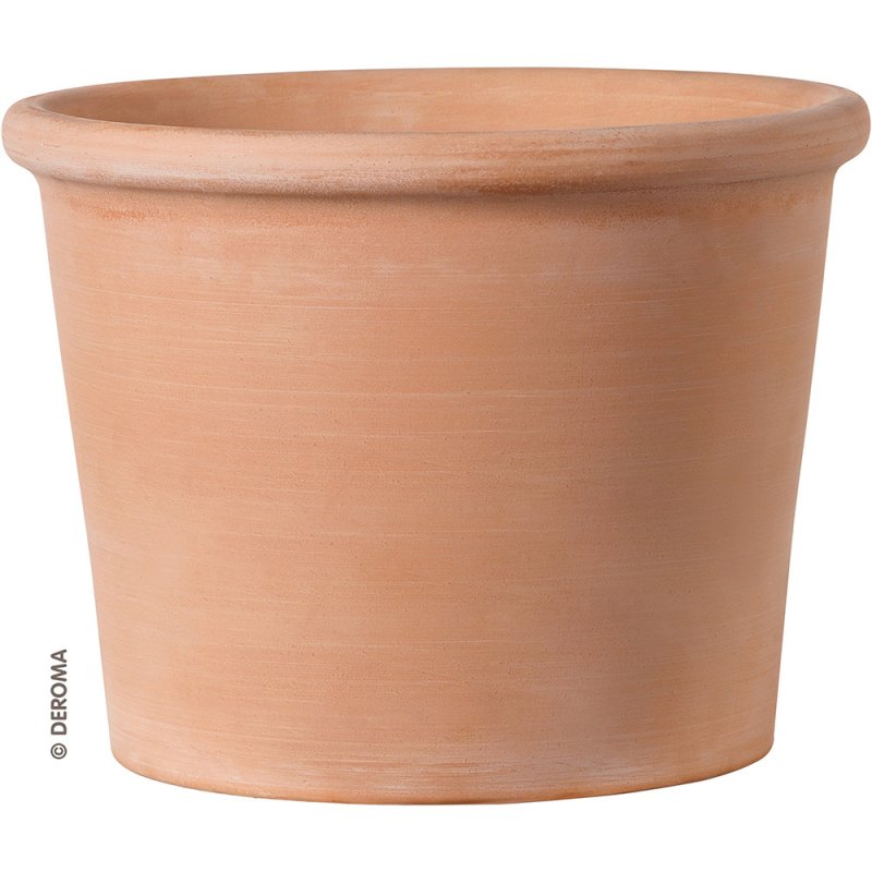 CYLINDER pot with RIM white clay