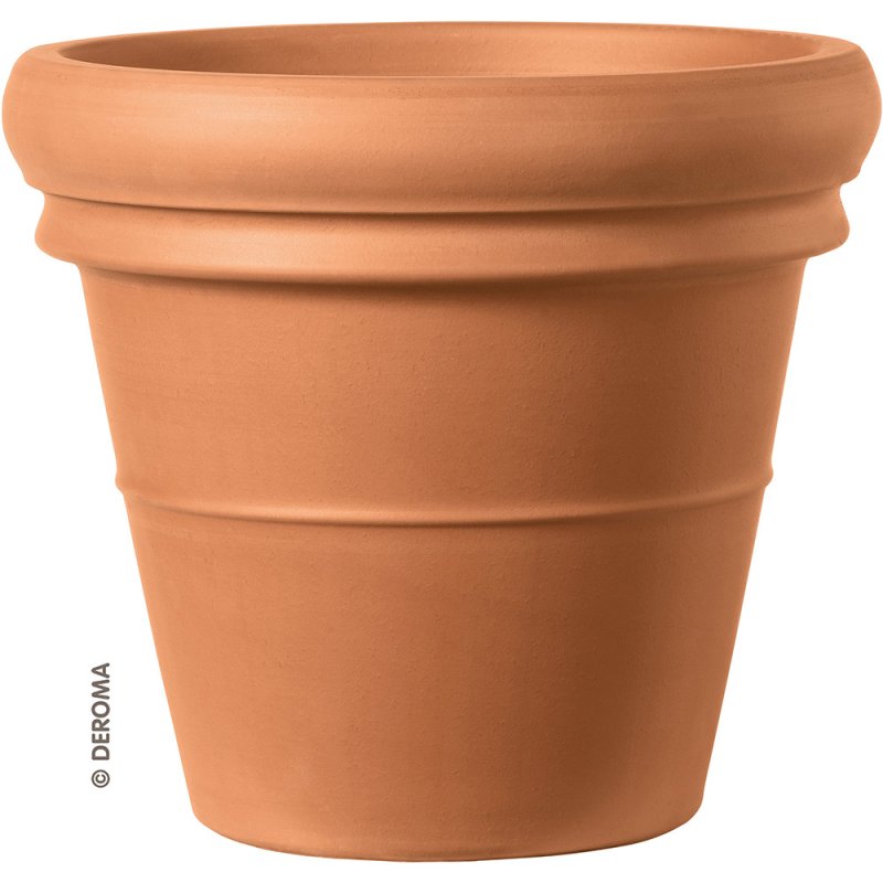 DOUBLE RIM pot red clay