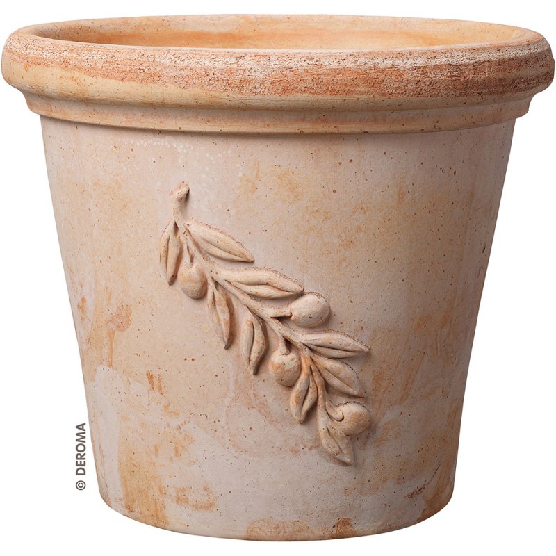 OLIVE cylinder pot terracotta