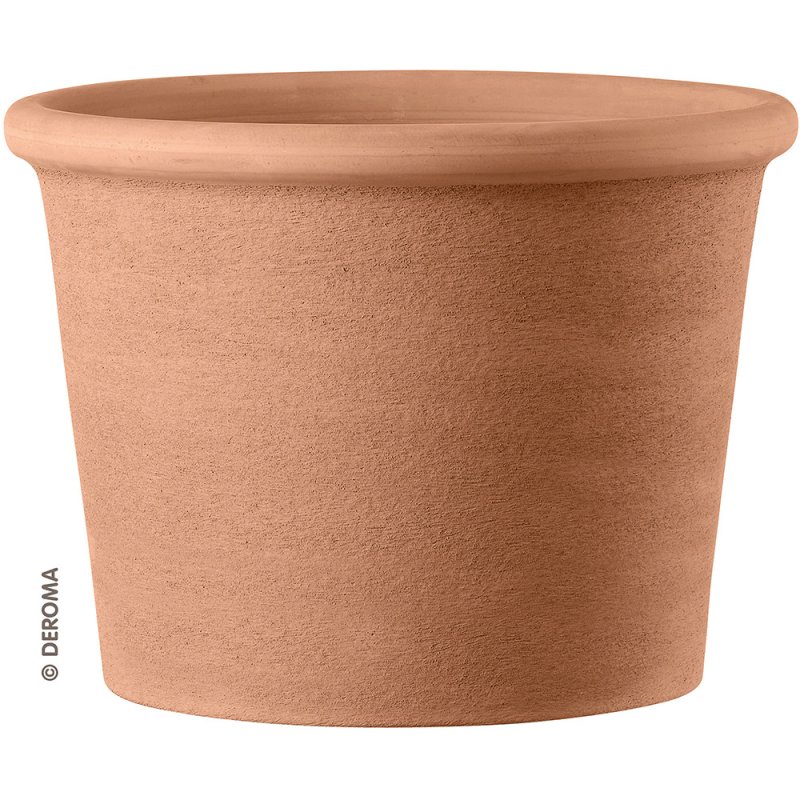 primitivo CYLINDER pot with RIM  white clay